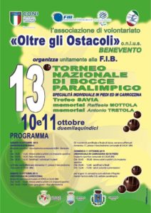 13° torneo nazionale di bocce paralimpico Benevento-Calvi-Apice