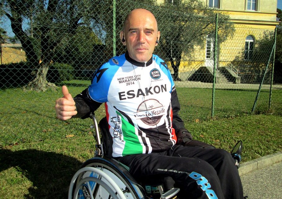 Mauro Tommasi in sedia a rotelle alla “100 Km del Passatore”