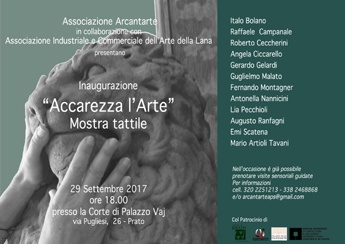 Prato : “Accarezza l’Arte” Mostra Tattile a Palazzo Vaj