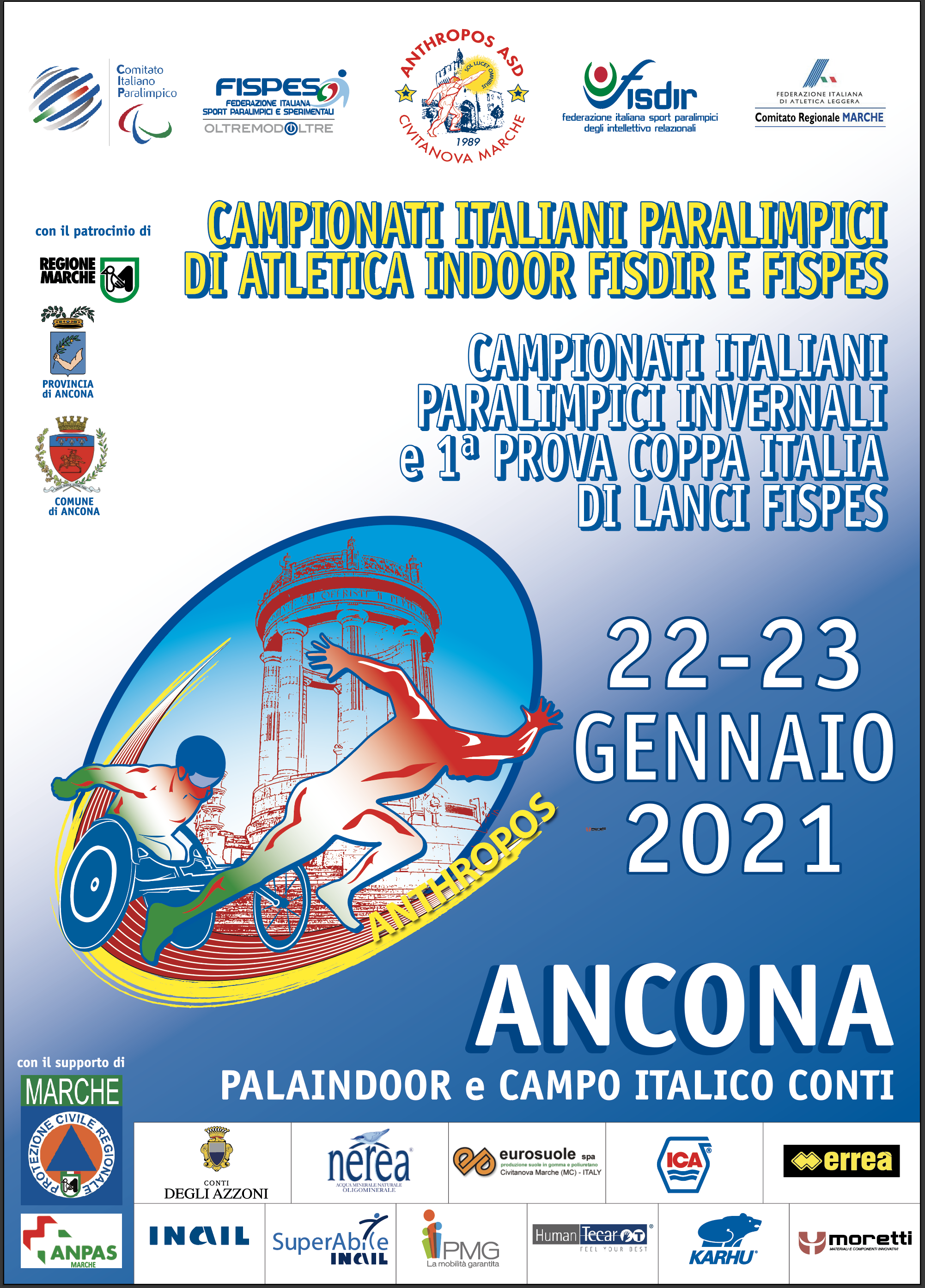 Campionati italiani Indoor e invernali lanci Fispes ad Ancona