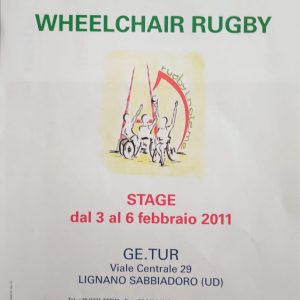 Locandina rugby in carrozzina