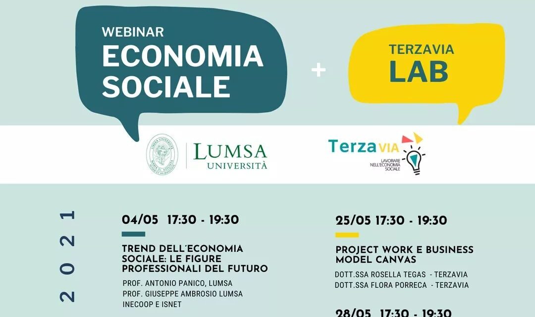 Terzavia e Lumsa: al via i corsi di formazione gratuiti con 10 incontri formativi sul tema dell’economia sociale