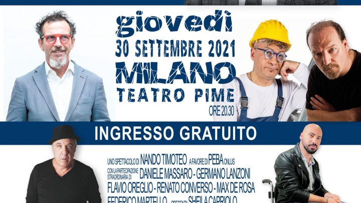 Music & Comedy font PEBA: il 30 settembre a Milano, lo spettacolo per abbattere le barriere architettoniche