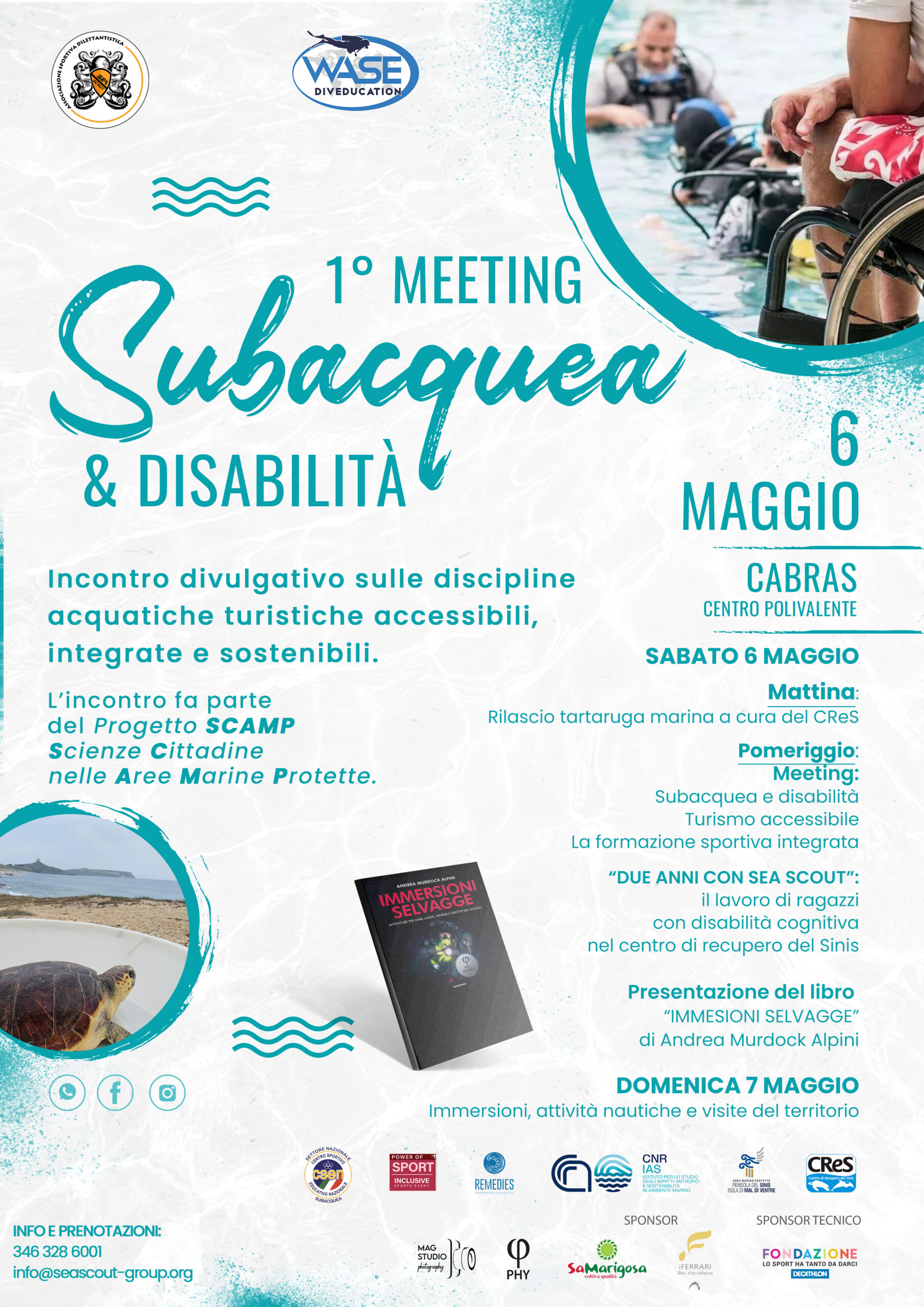 1° Meeting “Subacquea e disabilità” – 6 maggio a Cabras (OR – Sardegna)
